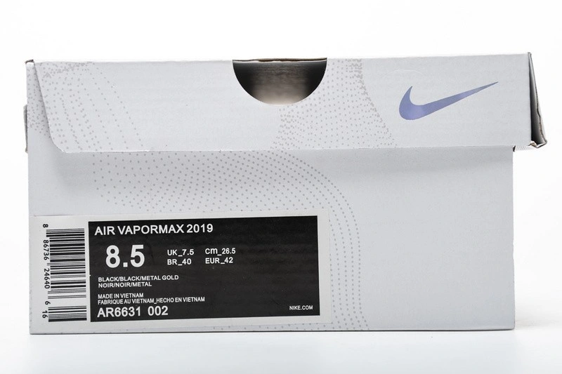 Air VaporMax 2019 Black Metallic Gold AR6631-002