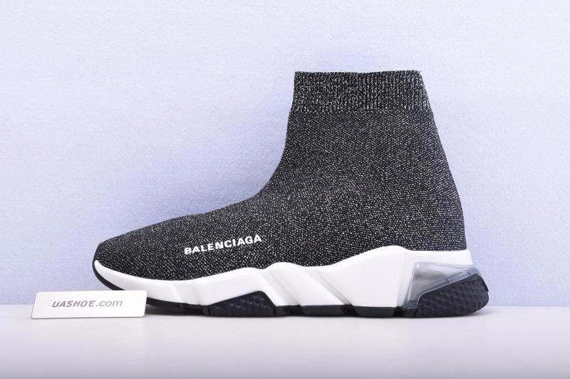 BALENCIAGA  SPEED TRAINER SNEAKERS BLACK  SLIVER