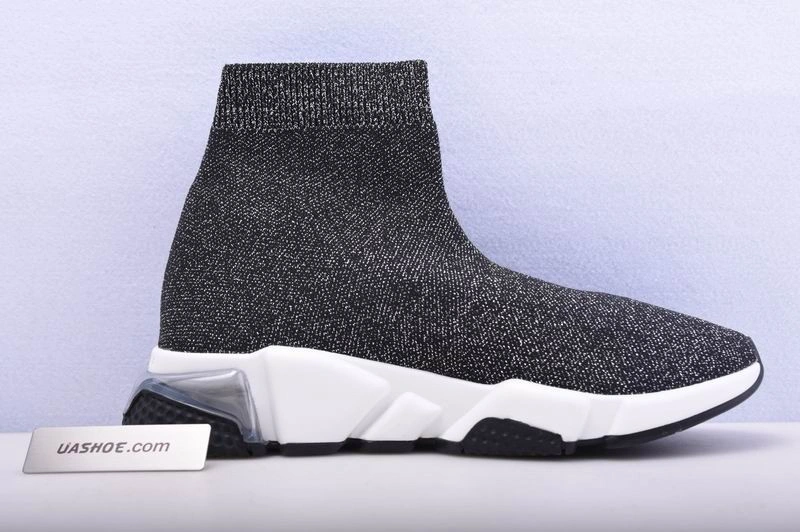 BALENCIAGA  SPEED TRAINER SNEAKERS BLACK  SLIVER
