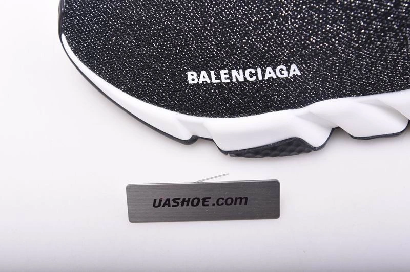 BALENCIAGA  SPEED TRAINER SNEAKERS BLACK  SLIVER