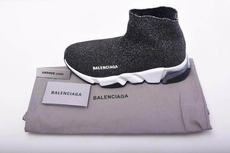 BALENCIAGA  SPEED TRAINER SNEAKERS BLACK  SLIVER