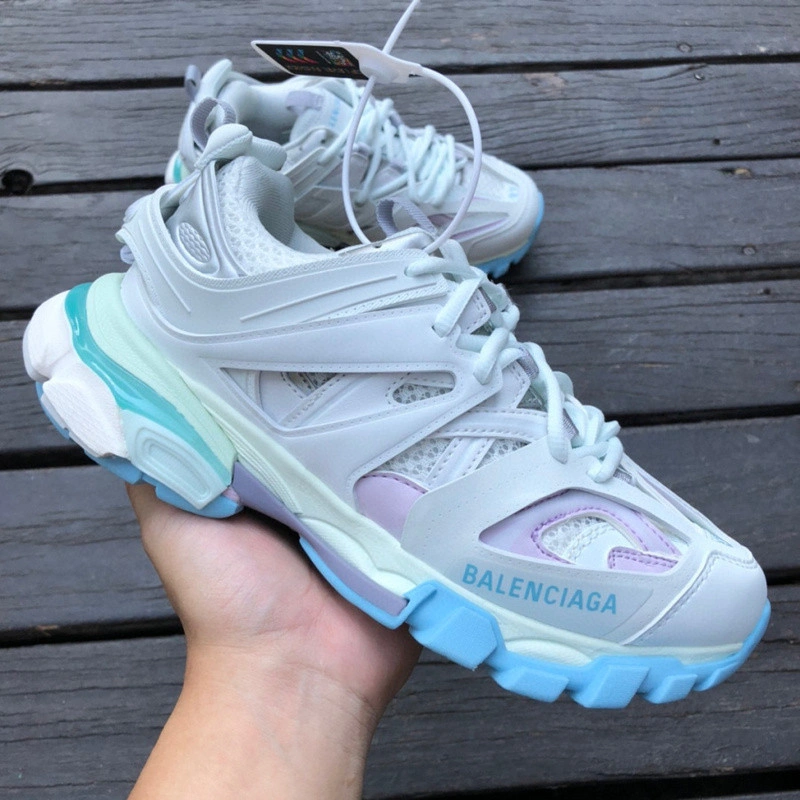 BALENCIAGA 3.0 TRACK TRAINER  WHITE  BLUE  PINK