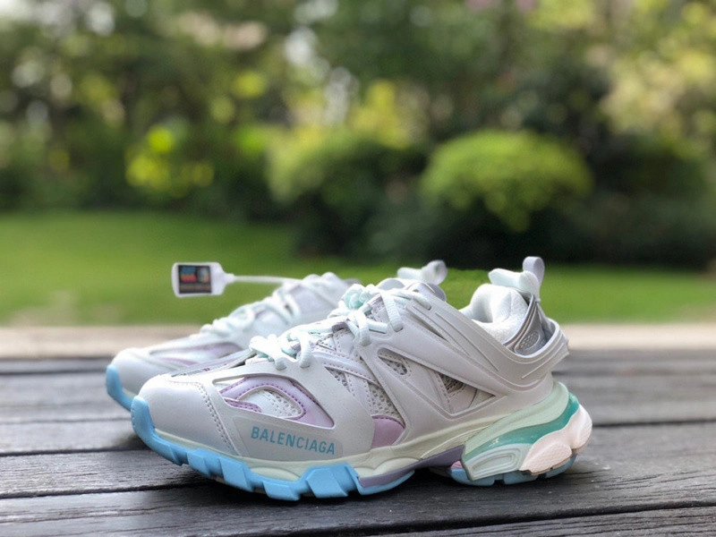 BALENCIAGA 3.0 TRACK TRAINER  WHITE  BLUE  PINK