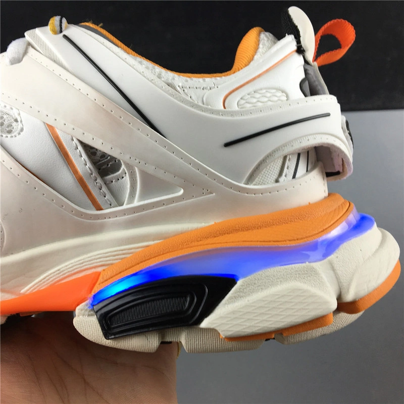 BALENCIAGA 3.0 TRACK TRAINER ORANGE WHITE WITH LED