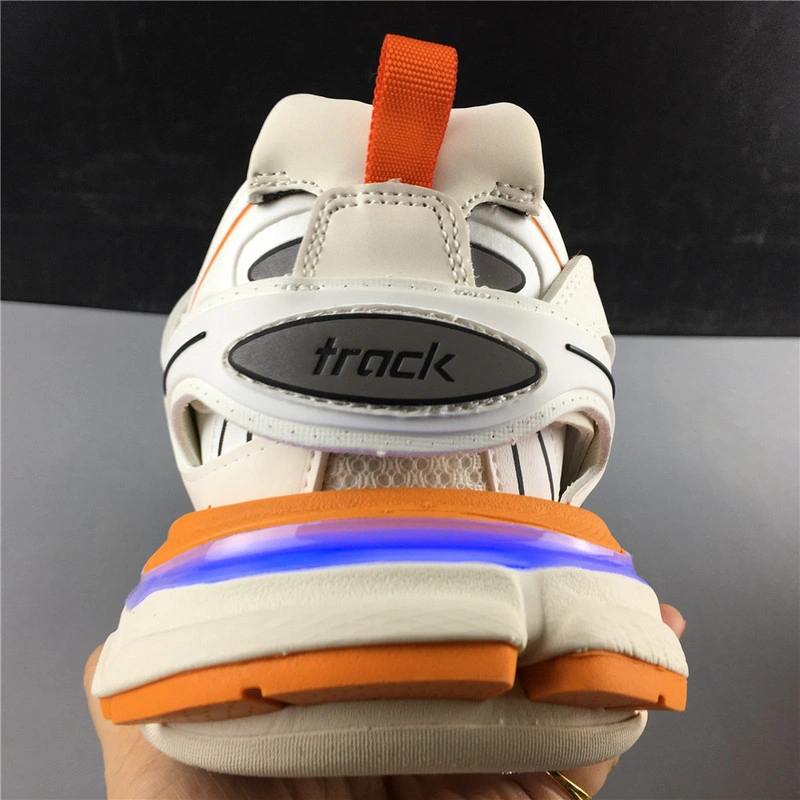 BALENCIAGA 3.0 TRACK TRAINER ORANGE WHITE WITH LED