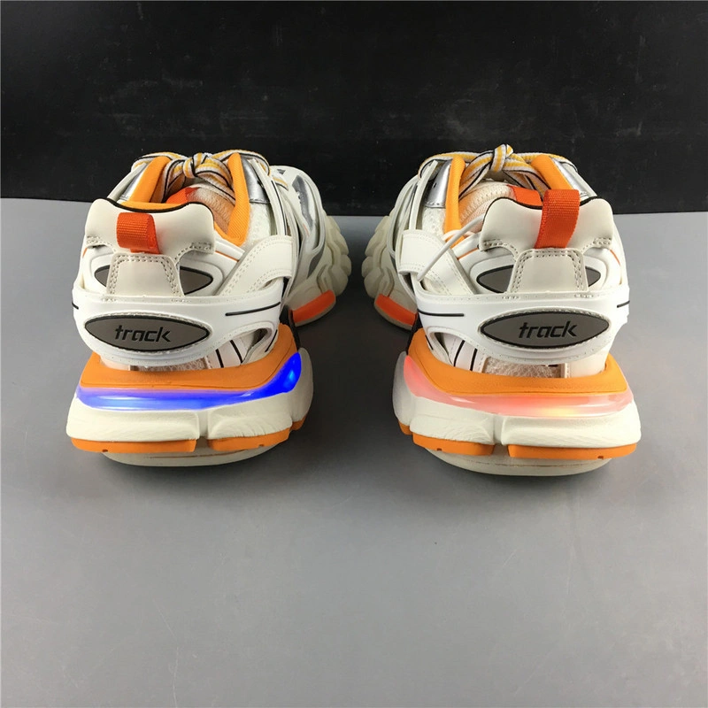 BALENCIAGA 3.0 TRACK TRAINER ORANGE WHITE WITH LED