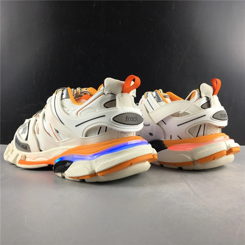 BALENCIAGA 3.0 TRACK TRAINER ORANGE WHITE WITH LED