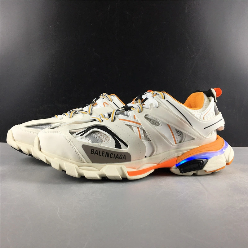BALENCIAGA 3.0 TRACK TRAINER ORANGE WHITE WITH LED