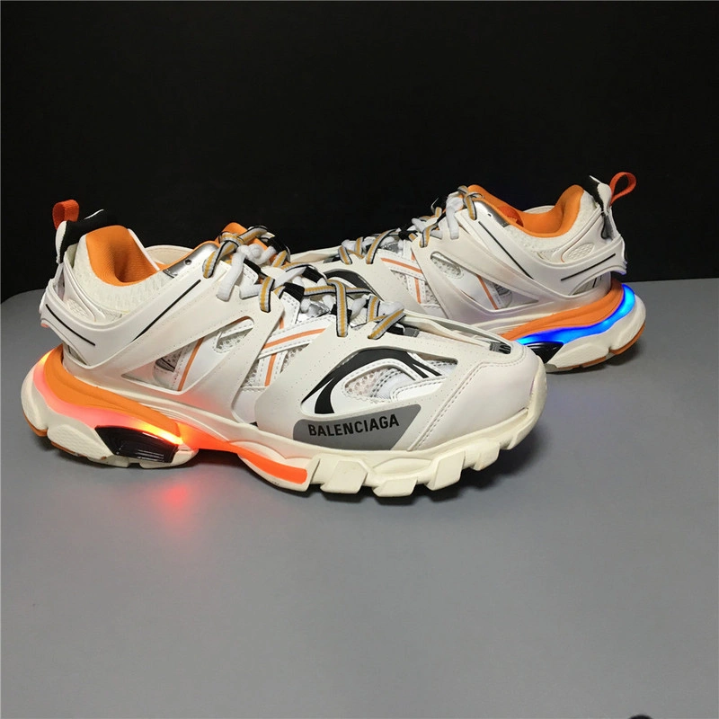 BALENCIAGA 3.0 TRACK TRAINER ORANGE WHITE WITH LED