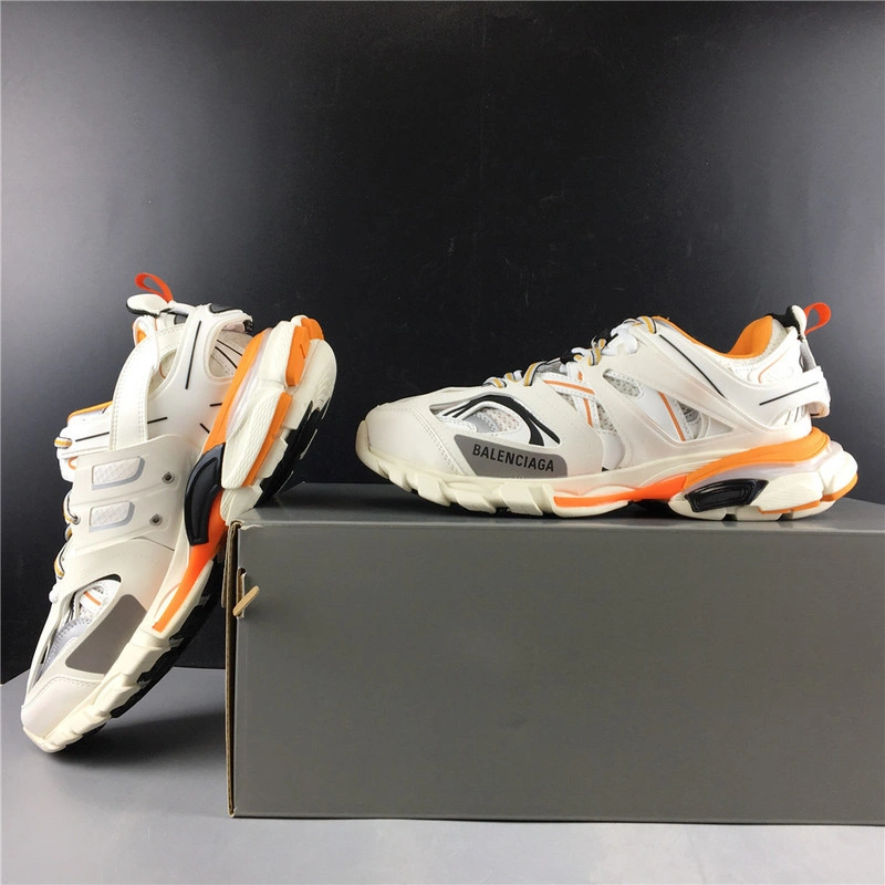 BALENCIAGA 3.0 TRACK TRAINER ORANGE WHITE WITH LED