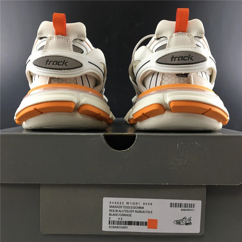 BALENCIAGA 3.0 TRACK TRAINER ORANGE WHITE WITH LED