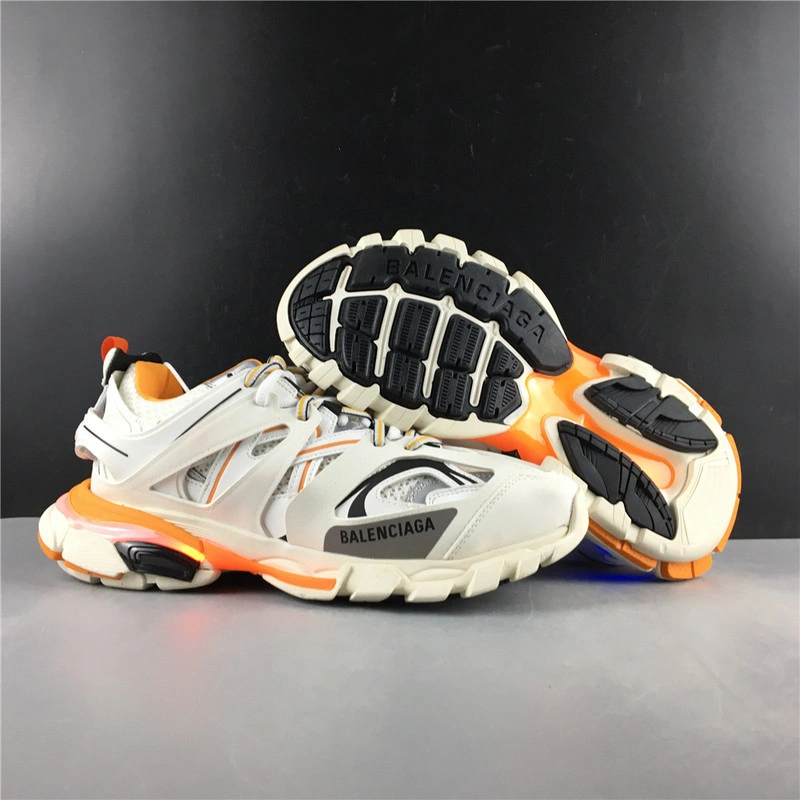 BALENCIAGA 3.0 TRACK TRAINER ORANGE WHITE WITH LED