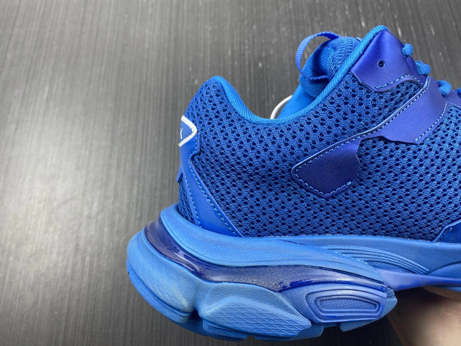 BALENCIAGA MEN'S TRACK.3 SNEAKER IN BLUE  700875W3RF14090