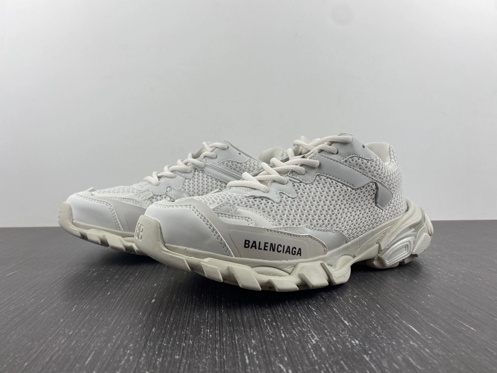 BALENCIAGA MEN'S TRACK.3 SNEAKER IN WHITE