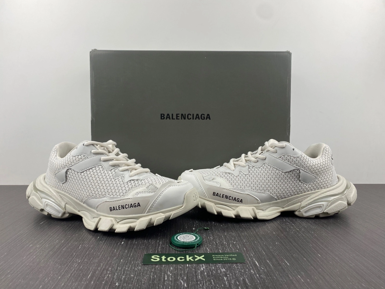 BALENCIAGA MEN'S TRACK.3 SNEAKER IN WHITE