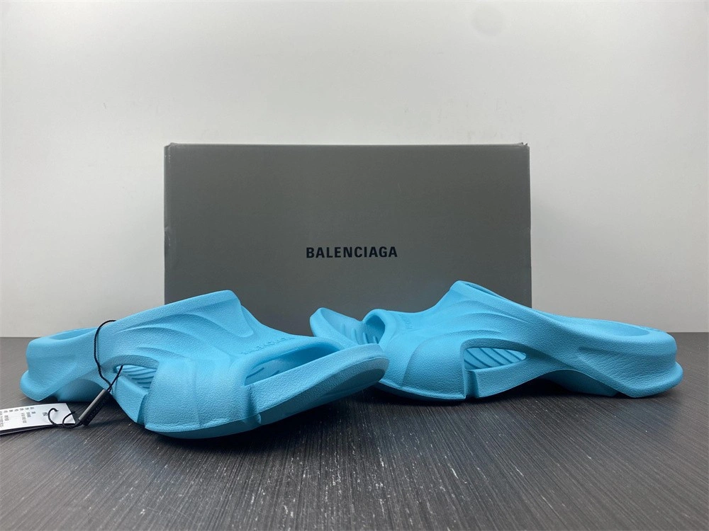 BALENCIAGA MOLD SLIDE SANDAL  Lake blue