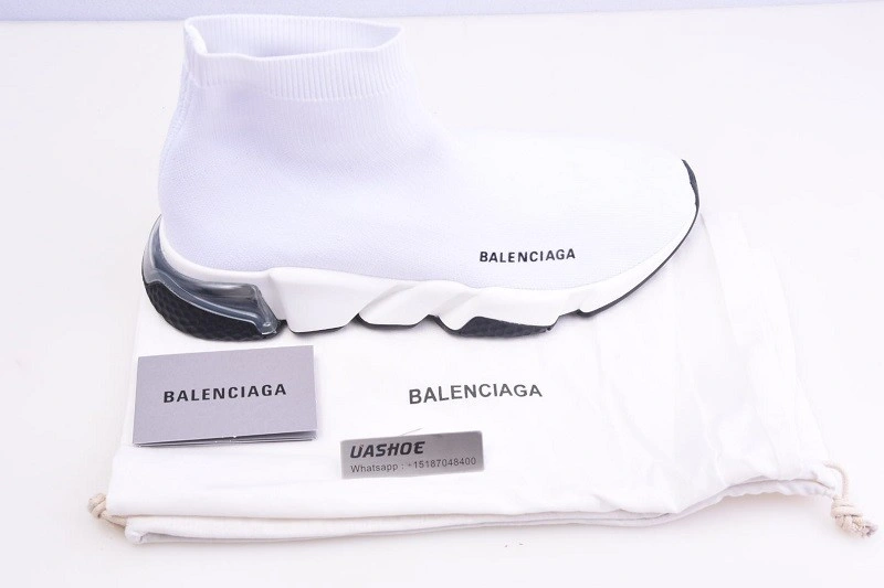 BALENCIAGA SPEED TRAINER SNEAKERS ALL WHITE