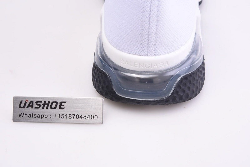 BALENCIAGA SPEED TRAINER SNEAKERS ALL WHITE