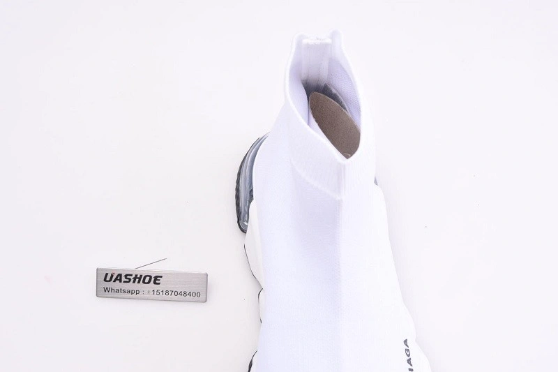 BALENCIAGA SPEED TRAINER SNEAKERS ALL WHITE