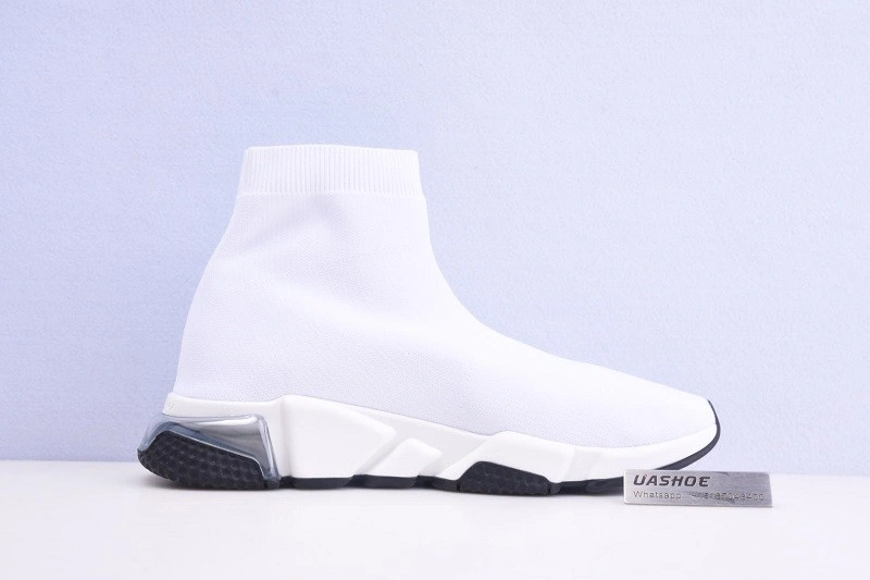 BALENCIAGA SPEED TRAINER SNEAKERS ALL WHITE
