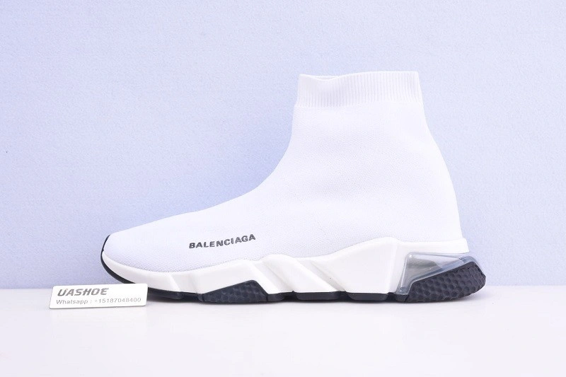 BALENCIAGA SPEED TRAINER SNEAKERS ALL WHITE