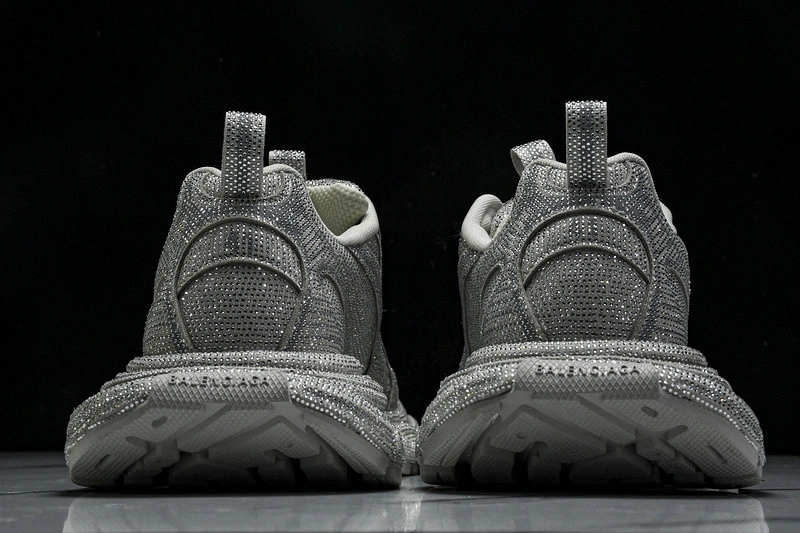 BALENCIAGA Women's 3xl Sneaker With Rhinestones in Light Grey