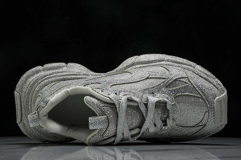 BALENCIAGA Women's 3xl Sneaker With Rhinestones in Light Grey