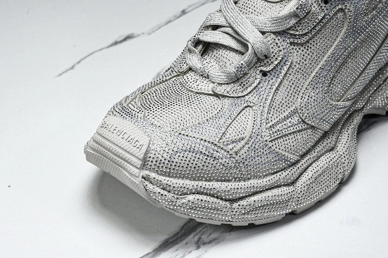 BALENCIAGA Women's 3xl Sneaker With Rhinestones in Light Grey