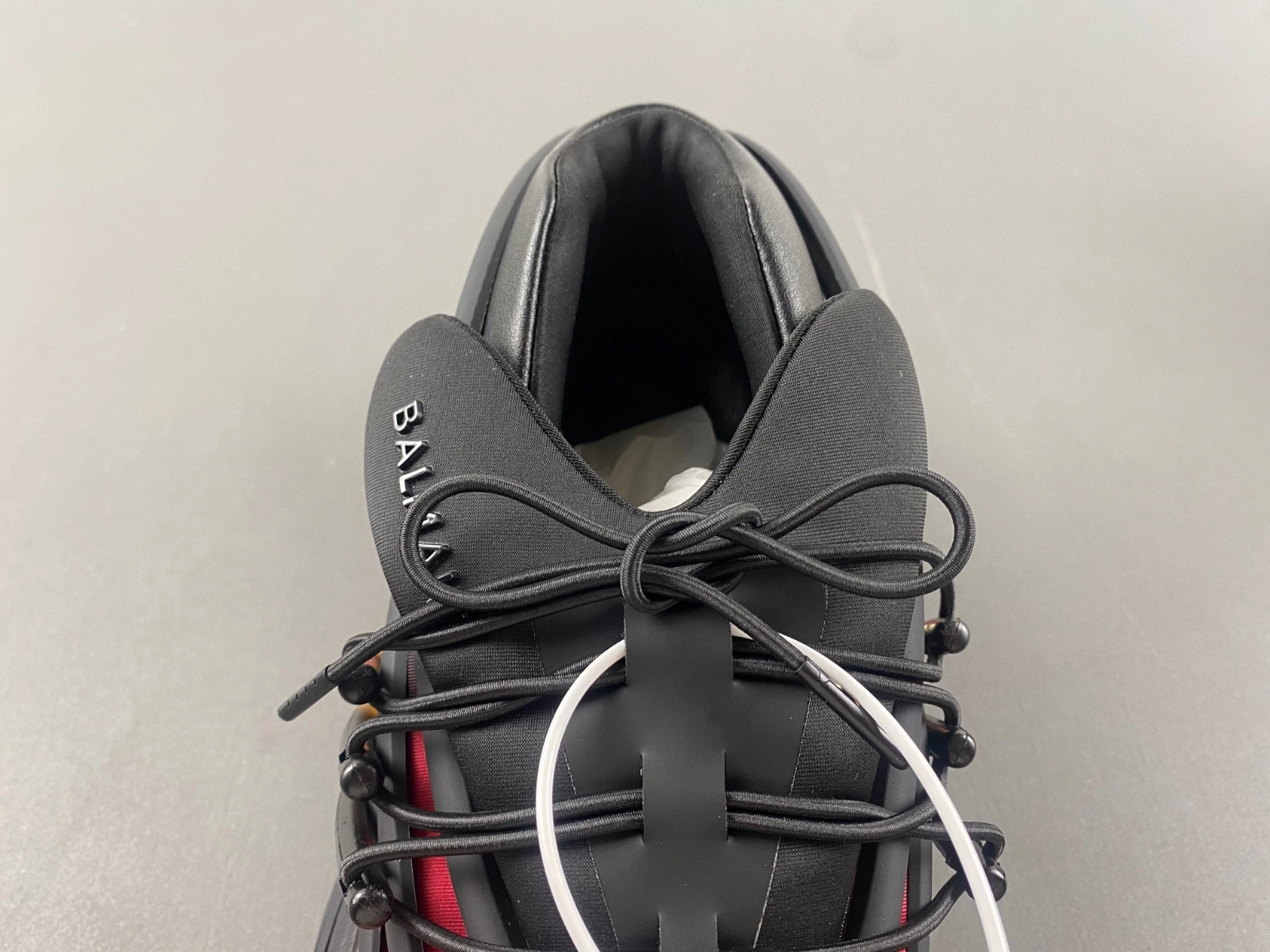 BALMAIN NEOPRENE AND LEATHER UNICORN LOW-TOP SNEAKERS