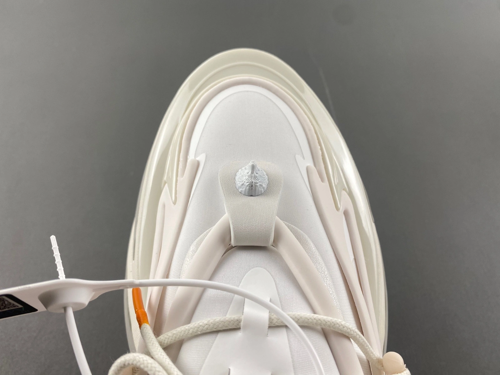 BALMAIN NEOPRENE AND LEATHER UNICORN LOW-TOP SNEAKERS