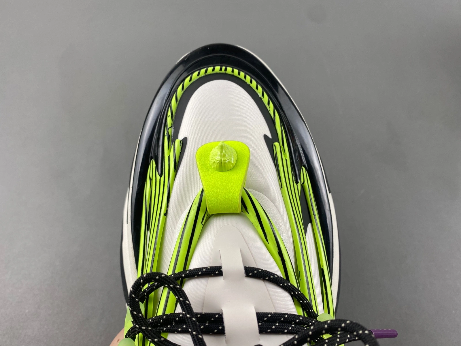 BALMAIN NEOPRENE AND LEATHER UNICORN LOW-TOP SNEAKERS