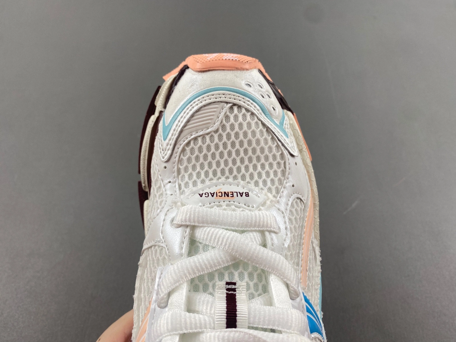 Balenciaga   Runner Sneaker in White yellow pink blue