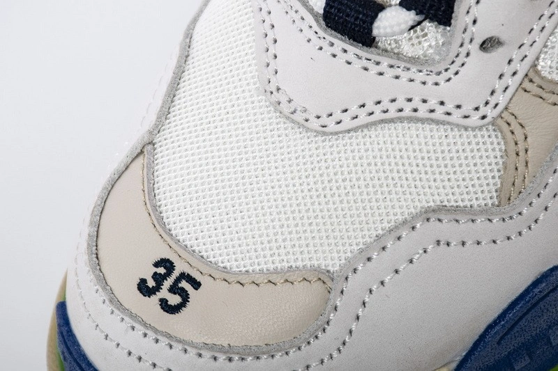 Balenciaga   Triple S Trainers WHITE NAVY