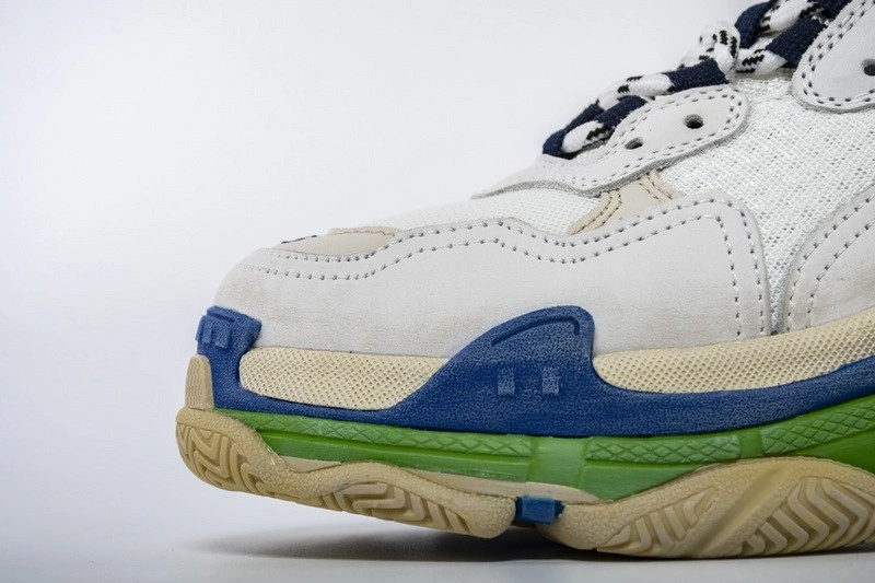 Balenciaga   Triple S Trainers WHITE NAVY