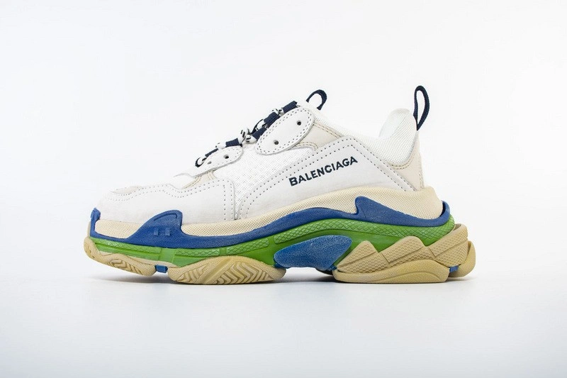 Balenciaga   Triple S Trainers WHITE NAVY