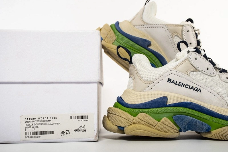 Balenciaga   Triple S Trainers WHITE NAVY