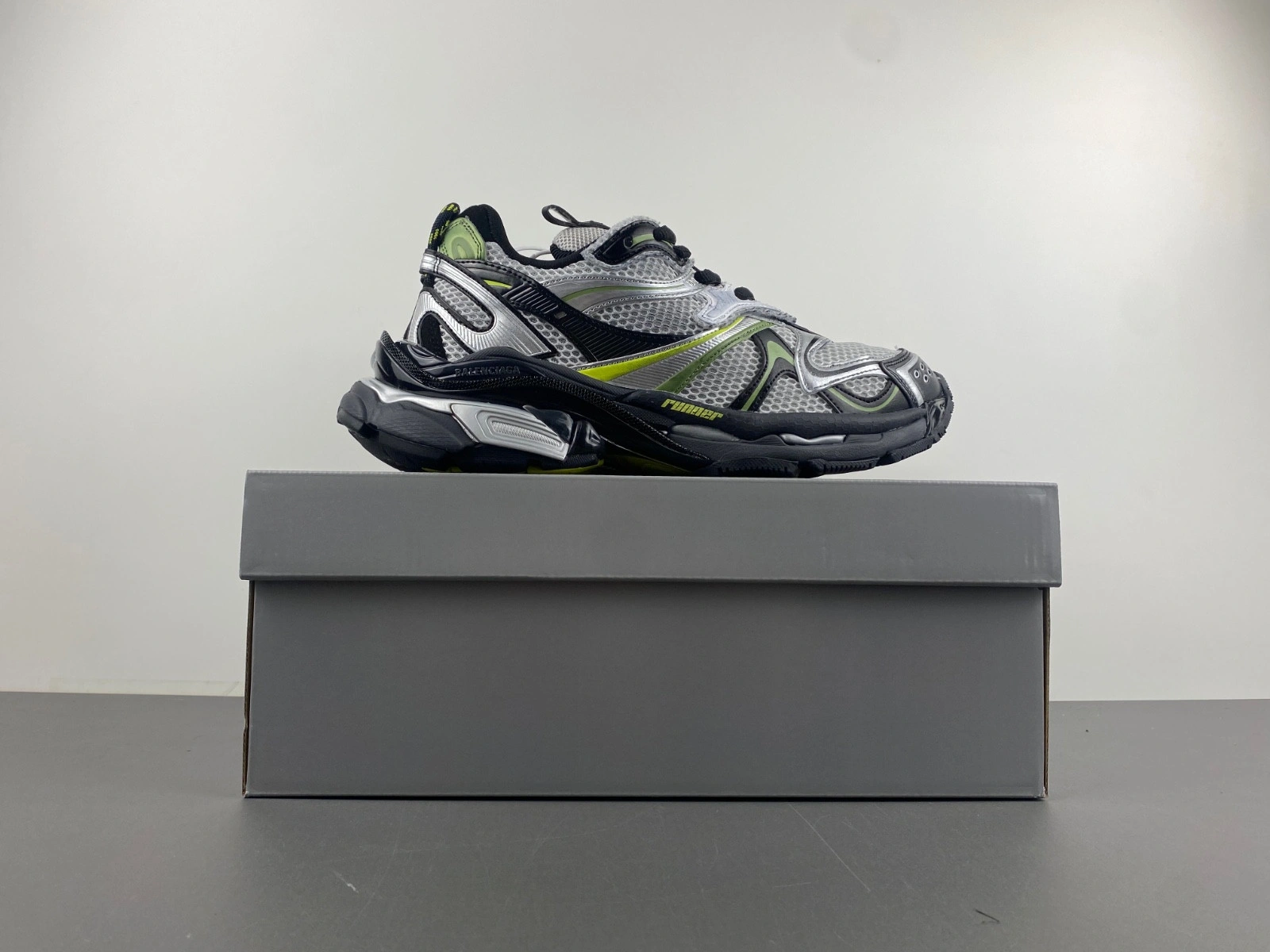 Balenciaga  Men's Runner 2.0 Sneaker in Silver