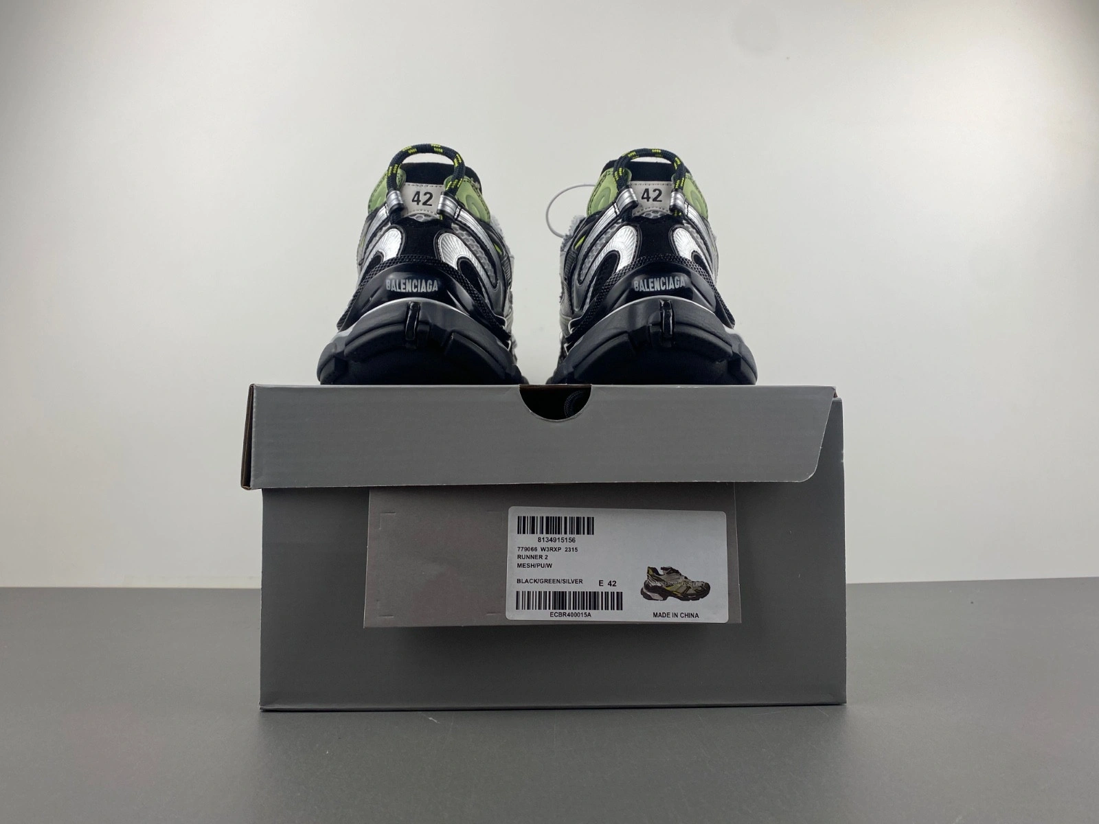 Balenciaga  Men's Runner 2.0 Sneaker in Silver