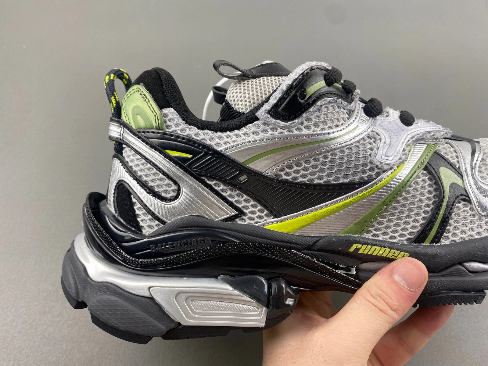 Balenciaga  Men's Runner 2.0 Sneaker in Silver