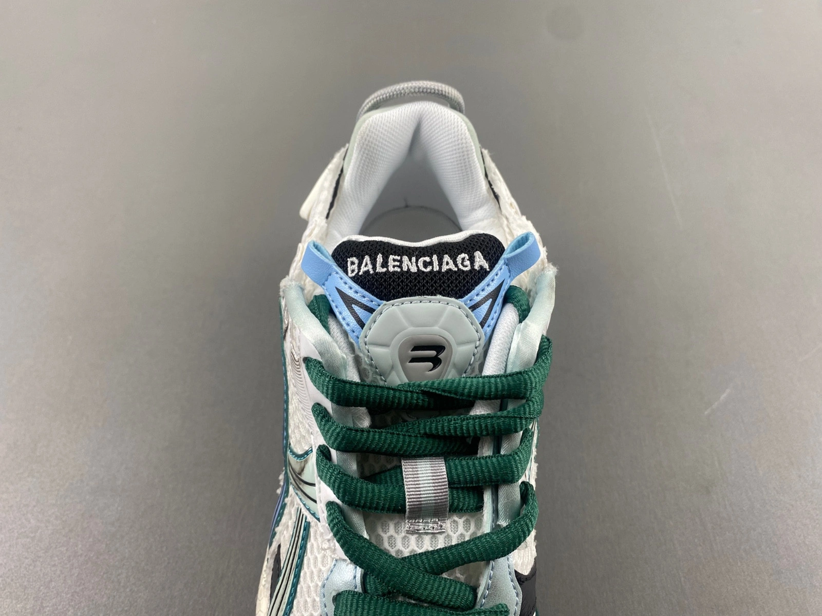 Balenciaga  Runner Sneaker in White green blue