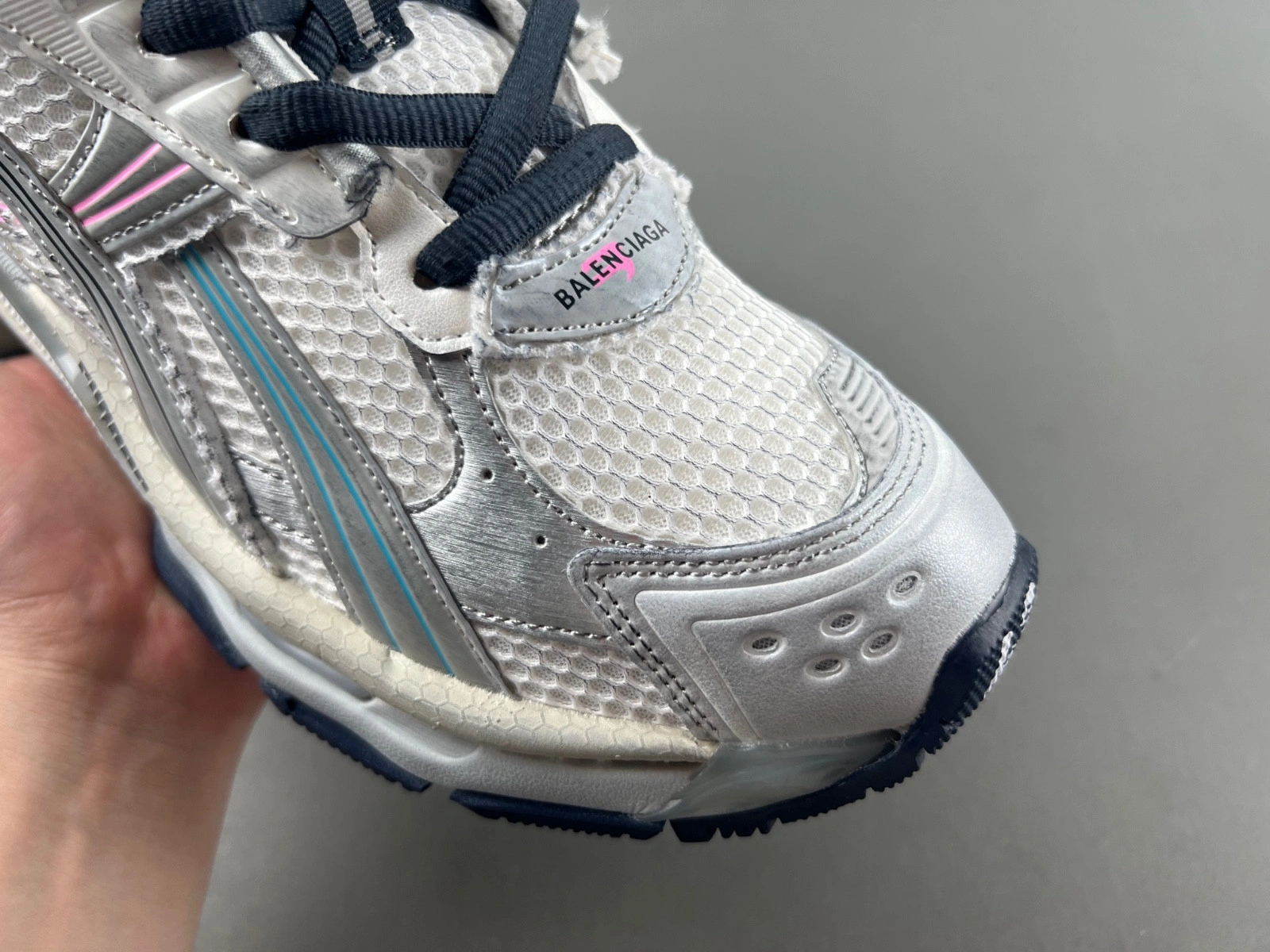 Balenciaga  Runner Sneaker in White red black
