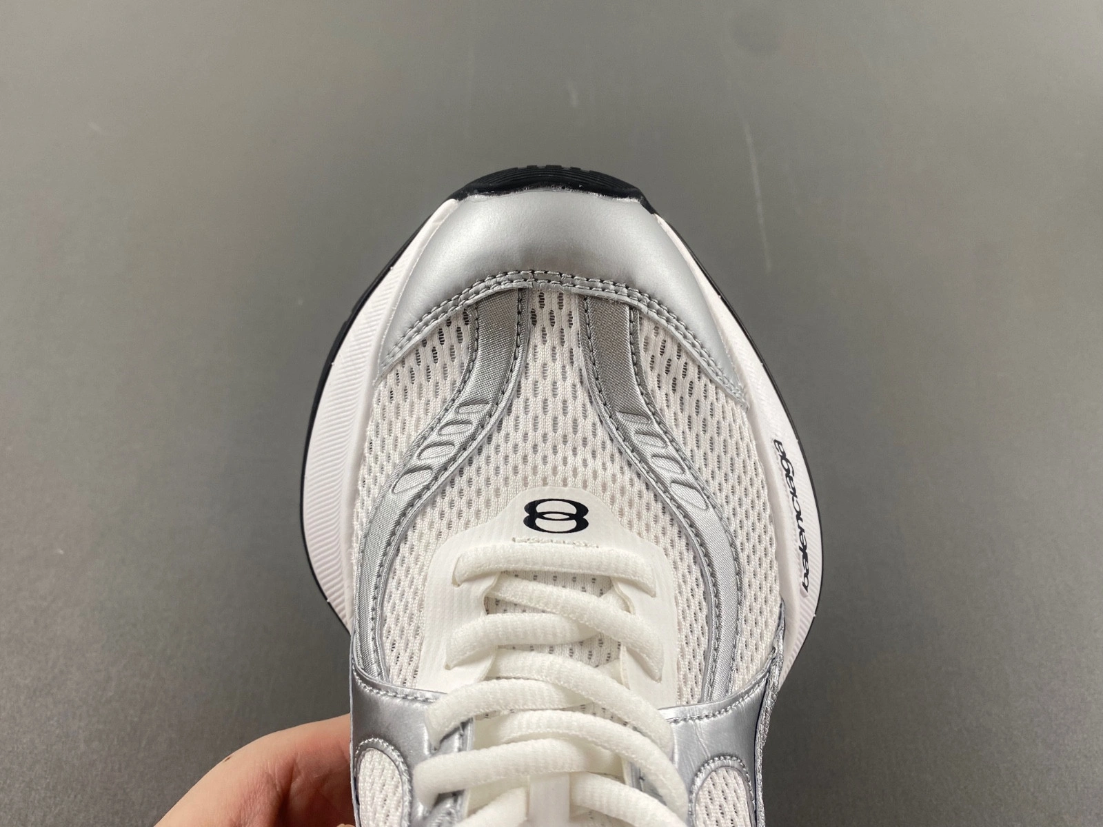 Balenciaga  Women's Circuit Sneaker in White silver