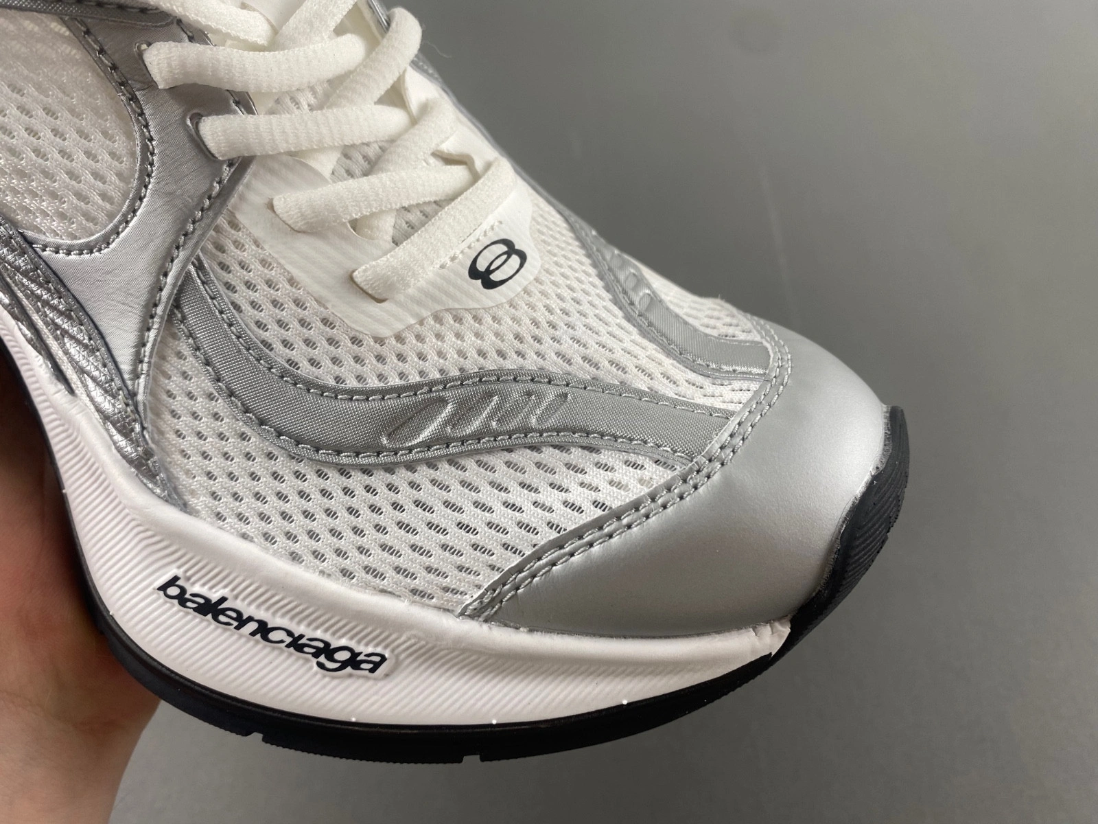 Balenciaga  Women's Circuit Sneaker in White silver