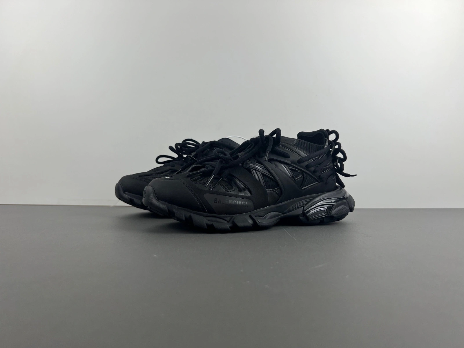 Balenciaga Black Sport Shoes 'Track Laces