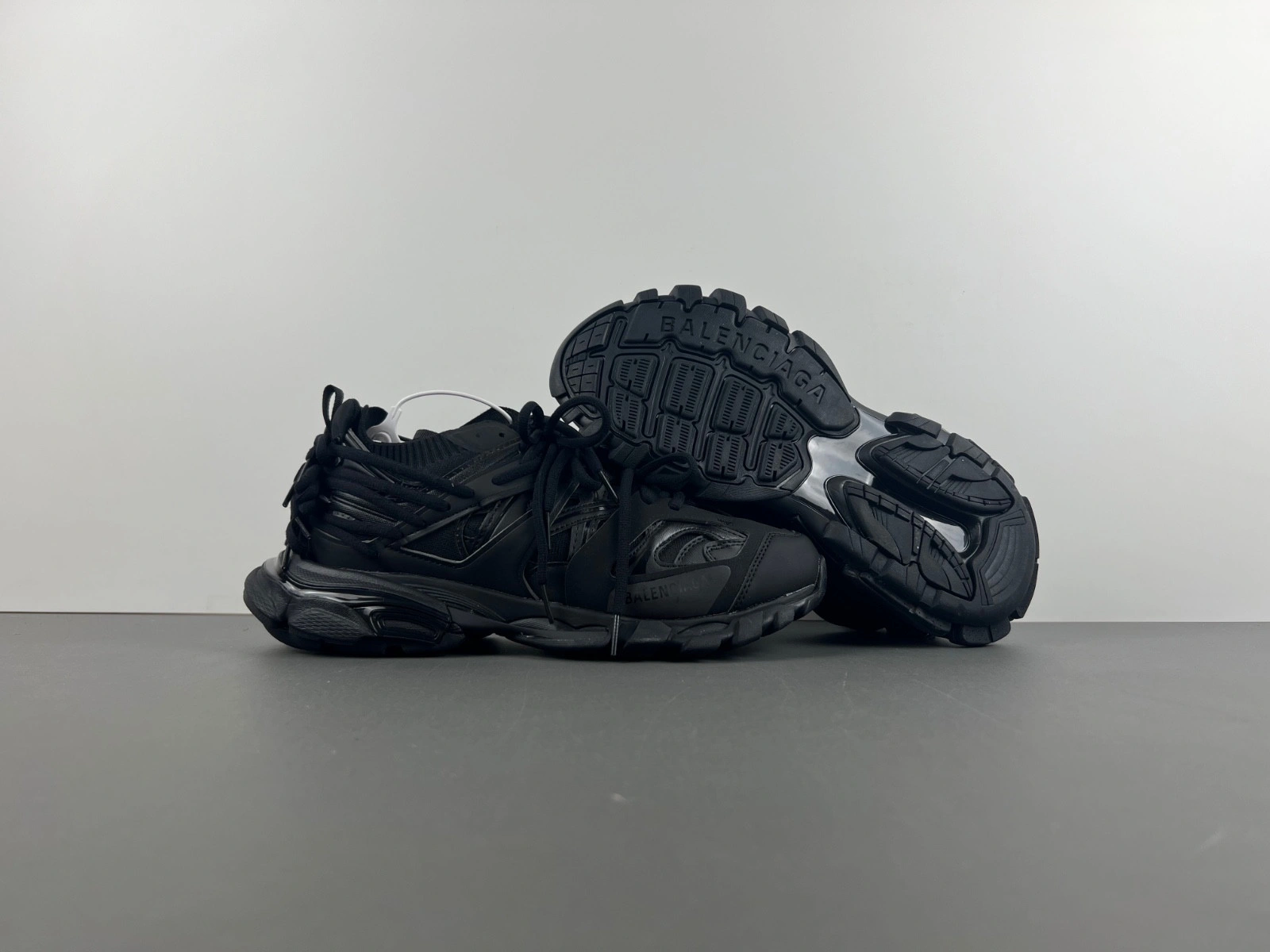 Balenciaga Black Sport Shoes 'Track Laces