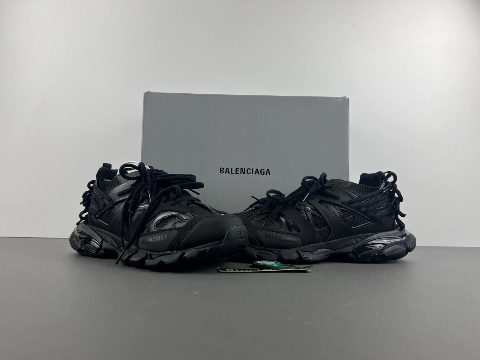 Balenciaga Black Sport Shoes 'Track Laces