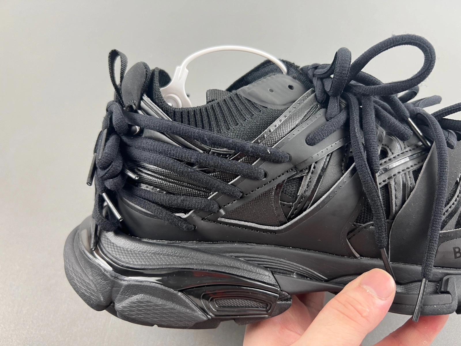 Balenciaga Black Sport Shoes 'Track Laces