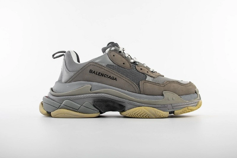 Balenciaga Grey Black Triple S Trainers Bicolour