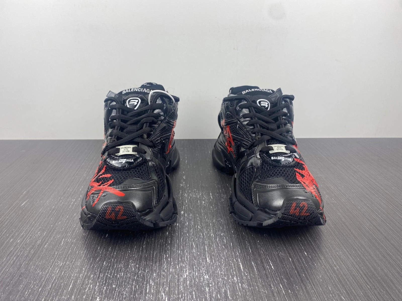 Balenciaga MEN'S RUNNER GRAFFITI SNEAKER IN BLACK