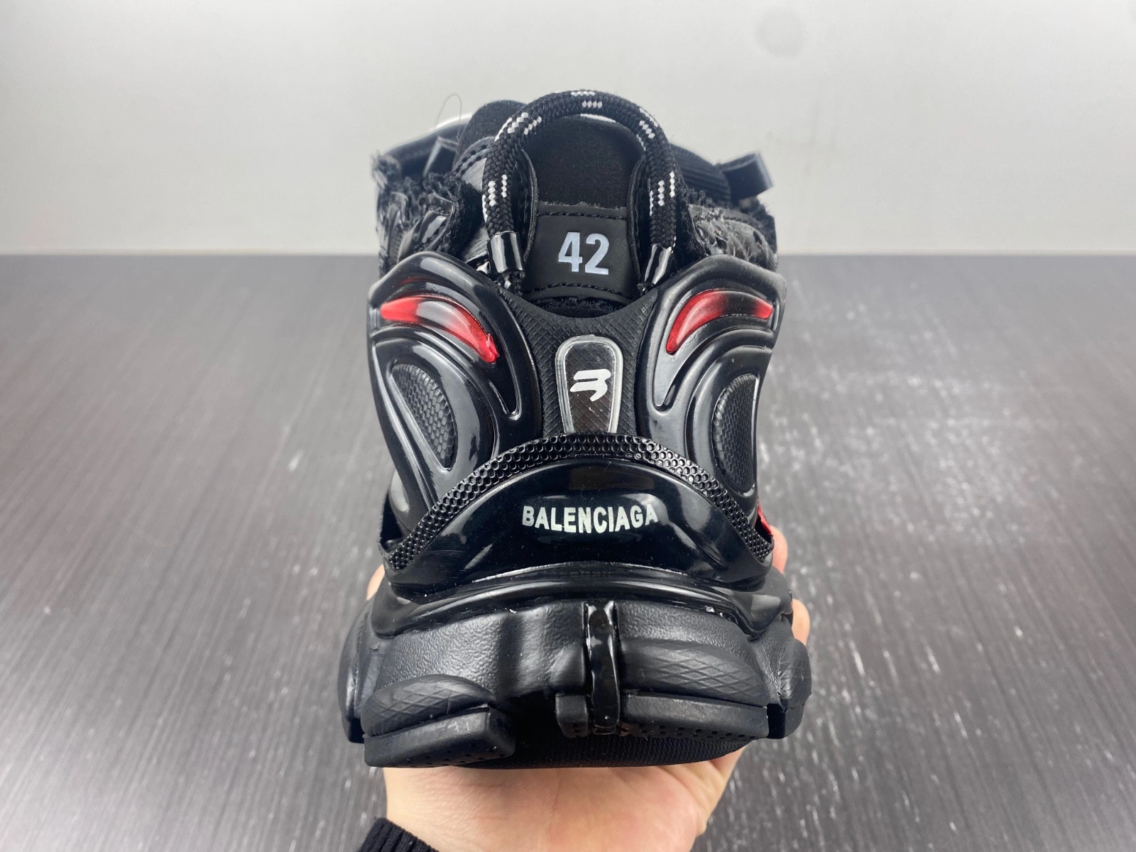 Balenciaga MEN'S RUNNER GRAFFITI SNEAKER IN BLACK